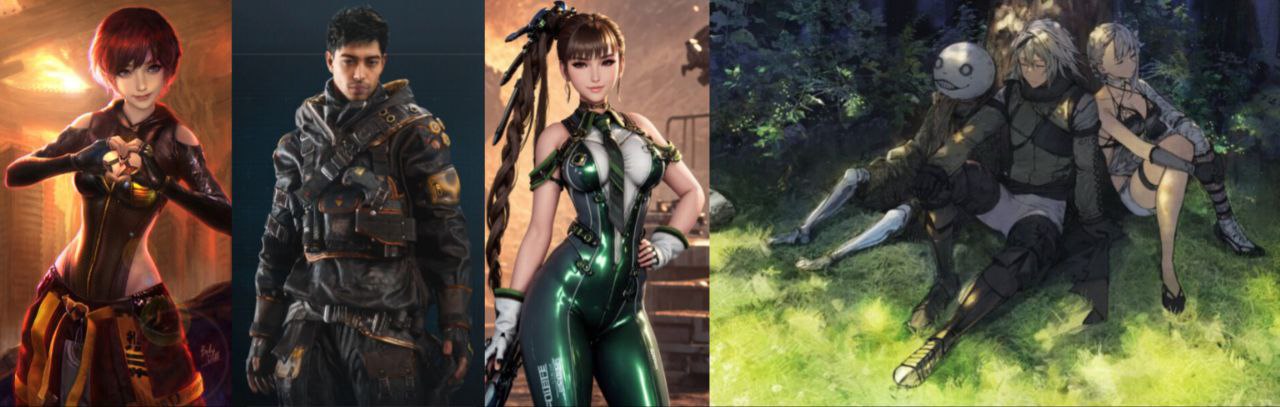 Character depth comparison – 2B, Kaine, and Nier vs Eve and squad from Stellar Blade, emotional roles and story impact