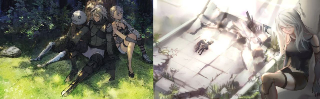 Emotional scenes from NieR Replicant and Automata – exploring the blurred line between human and machine through storytelling